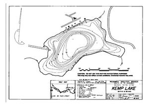 Contour map for KEMP LAKE, British Columbia
