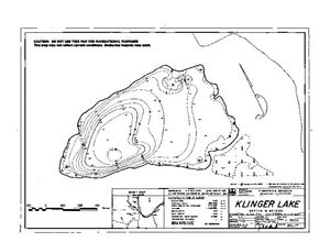 Contour map for KLINGER LAKE, British Columbia
