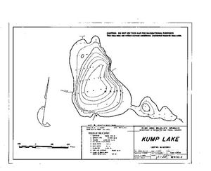 Contour map for KUMP LAKE, British Columbia