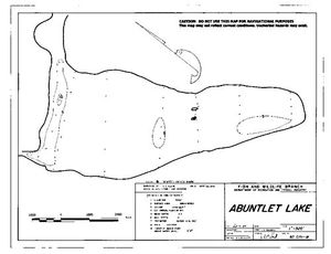 Contour map for ABUNTLET LAKE, British Columbia