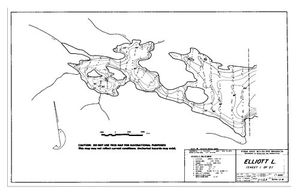 Contour map for ELLIOTT LAKE, British Columbia