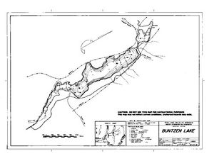 Contour map for BUNTZEN LAKE, British Columbia