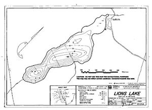Contour map for LIONS LAKE, British Columbia