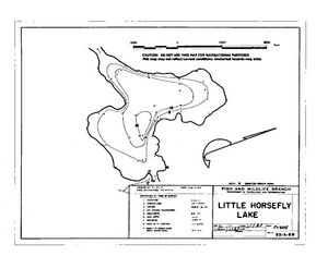 Contour map for LITTLE HORSEFLY LAKE, British Columbia