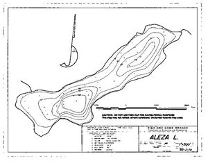 Contour map for ALEZA LAKE, British Columbia