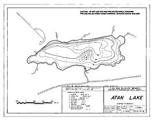 Contour map for ATAN LAKE, British Columbia