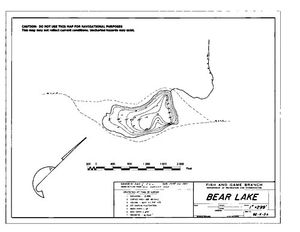 Contour map for BEAR LAKE, British Columbia