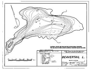Contour map for BEAVERTAIL LAKE, British Columbia