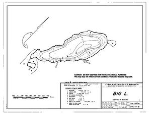 Contour map for BIG LAKE, British Columbia