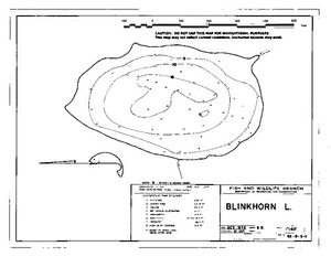 Contour map for BLINKHORN LAKE, British Columbia