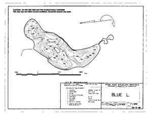 Contour map for BLUE LAKE, British Columbia