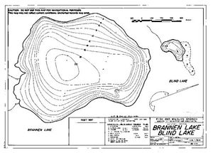 Contour map for BLIND LAKE, British Columbia
