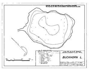 Contour map for BUCKHORN LAKE, British Columbia