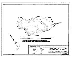 Contour map for BUNTING LAKE, British Columbia
