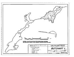 Contour map for BUTCHART LAKE, British Columbia