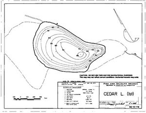 Contour map for CEDAR LAKE, British Columbia
