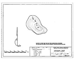 Contour map for CEDAR LAKE, British Columbia