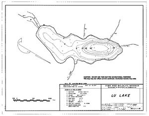 Contour map for LU LAKE, British Columbia