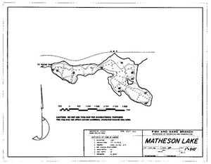 Contour map for MATHESON LAKE, British Columbia