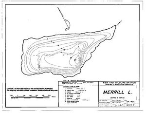 Contour map for MERRILL LAKE, British Columbia