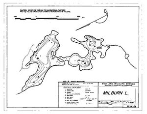 Contour map for MILBURN LAKE, British Columbia