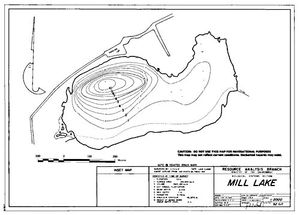 Contour map for MILL LAKE, British Columbia