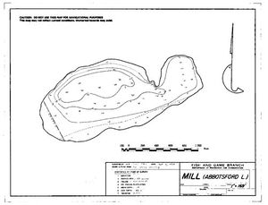 Contour map for MILL LAKE, British Columbia