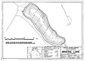 Contour map for MINERAL LAKE, British Columbia