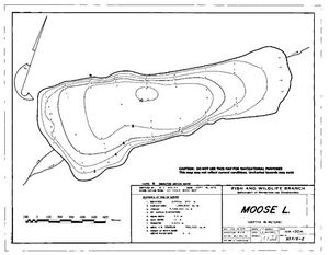 Contour map for MOOSE LAKE, British Columbia