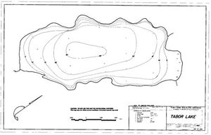 Contour map for Tabor Lake, British Columbia
