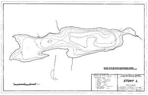 Contour map for STONY LAKE, British Columbia