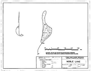 Contour map for NOBLE LAKE, British Columbia