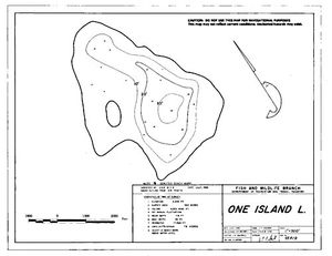 Contour map for ONE ISLAND LAKE, British Columbia