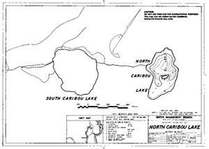 Contour map for CARIBOU LAKES, British Columbia