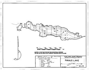Contour map for PINAUS LAKE, British Columbia