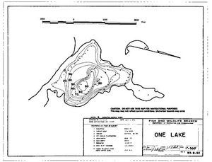 Contour map for TWO LAKE, British Columbia