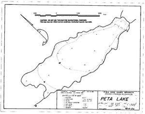 Contour map for PETA LAKE, British Columbia