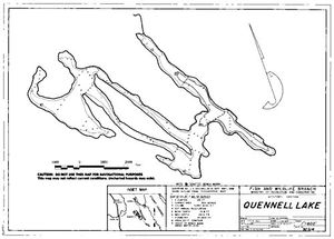 Contour map for QUENNELL LAKE, British Columbia