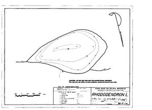 Contour map for RHODODENDRON LAKE, British Columbia