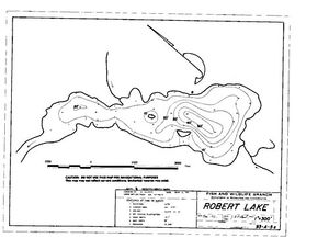 Contour map for ROBERT LAKE, British Columbia