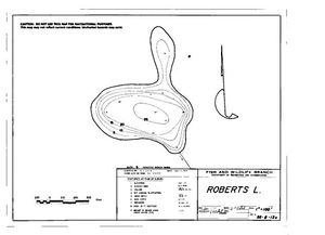 Contour map for ROBERTS LAKE, British Columbia
