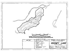 Contour map for ROONEY LAKE, British Columbia