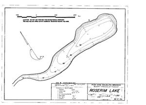 Contour map for ROSERIM LAKE, British Columbia