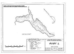 Contour map for RUBY LAKE, British Columbia