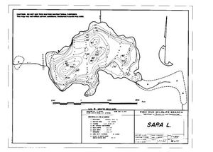 Contour map for SARA LAKE, British Columbia