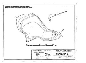 Contour map for SCHKAM LAKE, British Columbia