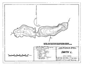 Contour map for SMITH LAKE, British Columbia