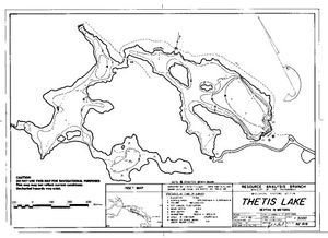 Contour map for Thetis Lake, British Columbia