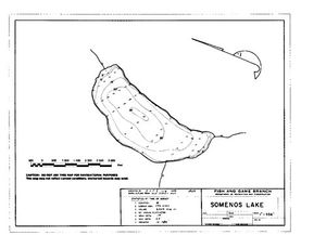 Contour map for SOMENOS LAKE, British Columbia