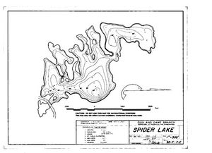 Contour map for SPIDER LAKE, British Columbia